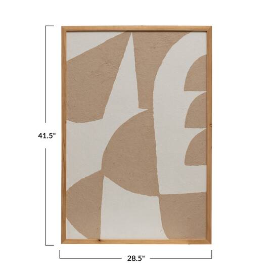 Hello Honey® Wood Framed Handmade Paper Wall Décor with Abstract Image